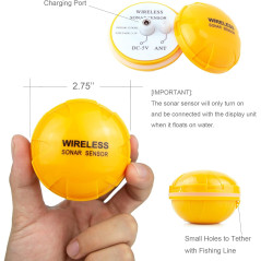 DĂ©tecteur de Poissons Portable Sans Fil avec Ăcran LCD Couleur