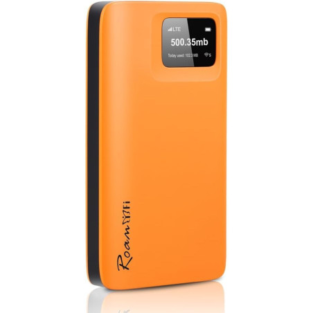 RoamWiFi 4G LTE Portable Hotspot – 1GB Data, 10 Devices, No SIM Needed