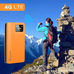 RoamWiFi 4G LTE Portable Hotspot – 1GB Data, 10 Devices, No SIM Needed