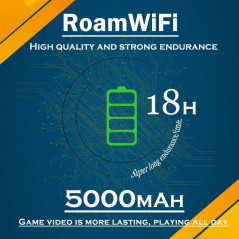 RoamWiFi 4G LTE Portable Hotspot – 1GB Data, 10 Devices, No SIM Needed