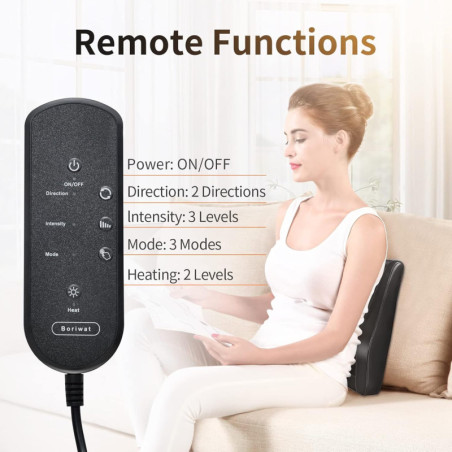 Boriwat Heated Back Massager: 3D Kneading for Neck, Shoulders & Legs - FSA/HSA Approved!