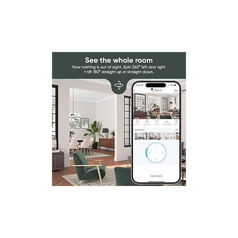 WYZE Cam Pan v3 1080P IP65 Smart Security Camera with Motion Tracking