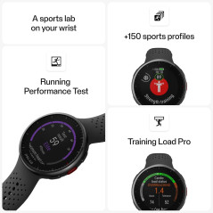 Polar Pacer Pro: Ultra-Light GPS Running Smartwatch with Advanced Training Tools - Grey/Black