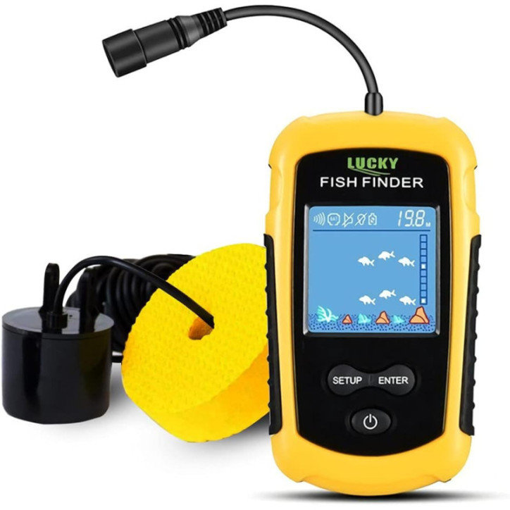 LUCKY Sondeur de Pêche Portable: Détectez le Poisson Facilement! Écran LCD, Kayak, Bateau LUCKY Sondeur de Pêche Portable: Détectez le Poisson Facilement! Écran LCD, Kayak, Bateau