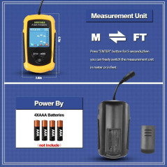 Détecteur de Poissons Portable LUCKY Kayak LCD Sonar FFC1108