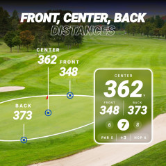 Blue Tees Golf GPS Speaker Écran Tactile 10h Batterie Noir