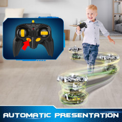 FDJ 1:18 Remote Control Transforming Police Car Robot Toy with Lights