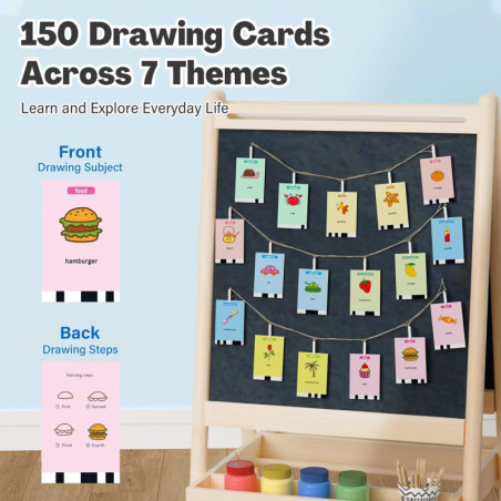 RIVGOT Drawing Robot for Kids: Voice-Interactive Art Toy with 150 Cards!
