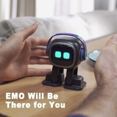 EMO : Robot de Bureau IA ChatGPT - Danse, Voix, et Compagnie Intelligente ! Cadeau Adulte & Enfant