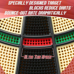 Electronic Dartboard Set: 40 Games, LED Display, 6 Darts & 100 Tips - Family Fun!