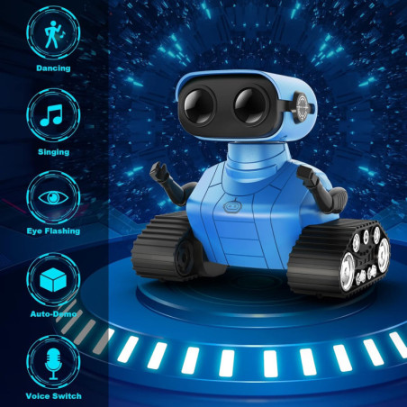 Hamourd Rechargeable Robot Toys for Kids 5+, Dance, Music & LED Eyes