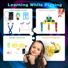 Kits Robotique STEM DIY pour Enfants - Voiture, Reptile, Doodle
