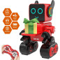 Robot Intelligent Interactif OKK : Contrôle Tactile et Vocal, Danse, Chante, Marche - Rouge