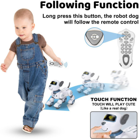 Robot Chien Télécommandé: Jouet Interactif Musical et Dansant pour Enfants