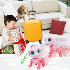 BIRANCO Chien Robot Rose Interactif – Cadeau Enfant 3-8 ans