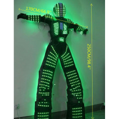 Costume Robot LED Lumineux RGB pour Soirée et Danse
