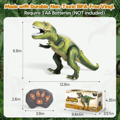 Robot Dinosaure JOYIN T-Rex Télécommandé avec Son et Lumière