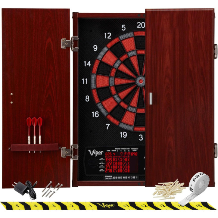 Viper Neptune Electronic Dartboard Cabinet Set: 55+ Games, Auto Scoring, Pro Size! Viper Neptune Electronic Dartboard Cabinet Set: 55+ Games, Auto Scoring, Pro Size!