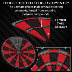 Viper Neptune Electronic Dartboard Cabinet Combo - Pro Size, 55+ Games