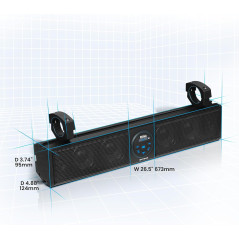 BOSS Audio BRT26A 26 ATV UTV Sound Bar - Bluetooth, Weatherproof