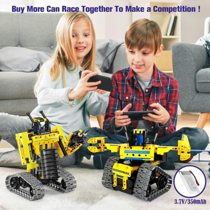 Kit Robotique STEM 5-en-1 : Construis, Programme et Joue ! 430 Pièces. Idéal 6-14 ans Kit Robotique STEM 5-en-1 : Construis, Programme et Joue ! 430 Pièces. Idéal 6-14 ans