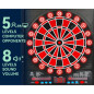 Jeu de Fléchettes Électronique LED: 34 Jeux, 8 Joueurs, 12 Fléchettes & 100 Embouts - Amusez-vous en Famille!