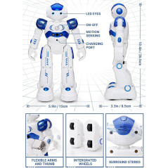 KingsDragon Programmable RC Robot Toy for Kids Ages 3-8 – Gesture Control