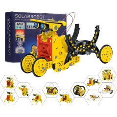 Solar Robot Kit: 12-in-1 STEM Toy - Build Land & Water Robots, No Batteries Needed! Ages 8-12