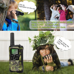 Talkie Walkie Enfants 22 Canaux - Portée 3 Miles, Durable