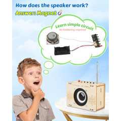 Kit Radio FM DIY Poraxy: LExpérience Scientifique STEM Amusante pour Enfants (8-16 ans)