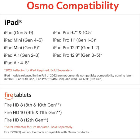 Osmo Little Genius: Jeux Educatifs Interactifs pour Enfants (3-5 ans) - Apprentissage Ludique iPad & Fire