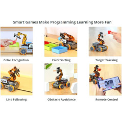 MasterPi Robotic Arm Car Kit for Raspberry Pi 5 | AI Vision & 5DOF Robotics