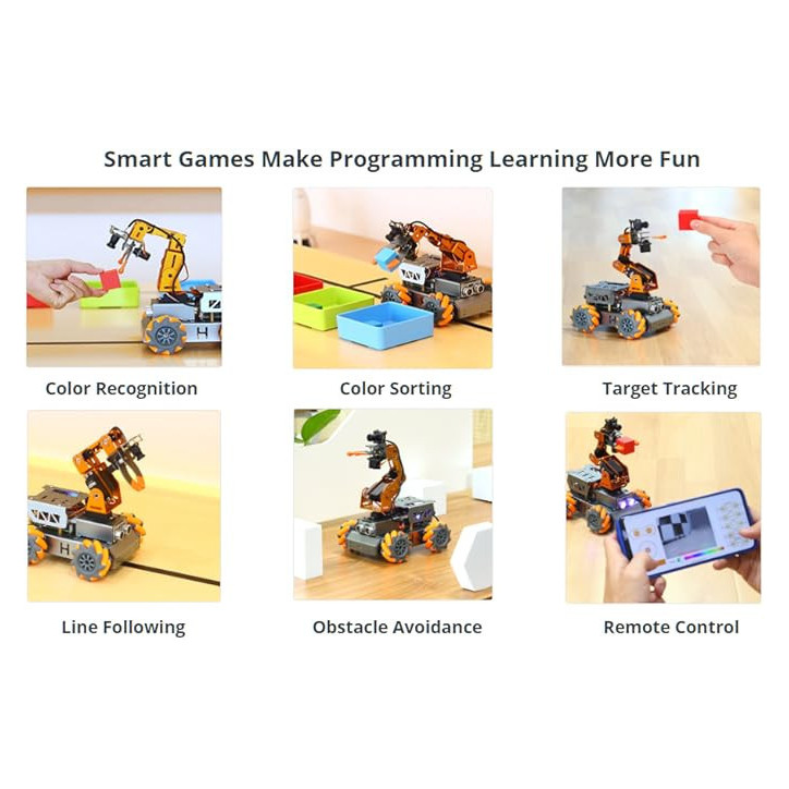 Raspberry Pi 5 Robotic Arm Car Kit: AI Vision, Open Source, Learn Robotics! Raspberry Pi 5 Robotic Arm Car Kit: AI Vision, Open Source, Learn Robotics!