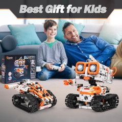 Kyanio 3-in-1 STEM Robot Building Kit: Remote Control, Tank & Vehicle - 560 Pieces of Creative Fun!