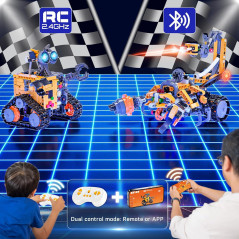 Demkia 4-in-1 STEM Robotics Kit: Build & Code Robot, Tank, Crane & More! Ages 8+