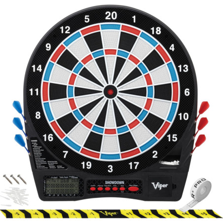 Cible de fléchettes électronique 15.5 – 32 jeux, score auto, 8 joueurs, kit complet + livraison gratuite!
