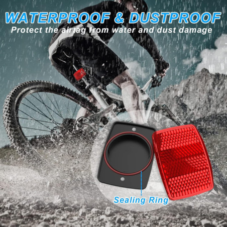 Stealth AirTag Bike Mount: Hidden, Waterproof Tracker with Reflector - Fits 27.2-31.6mm Seatposts