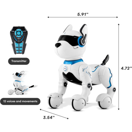 Interactive Robot Dog Toy: Voice Control, Dancing, Programmable - Perfect Gift for Kids 5+