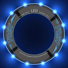 TOSY LED Flying Ring: 30m Flight, Waterproof, Rechargeable - Day & Night Fun!