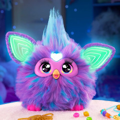 Purple Furby Interactive Plush Toy with 15 Fashion Accessories for Kids