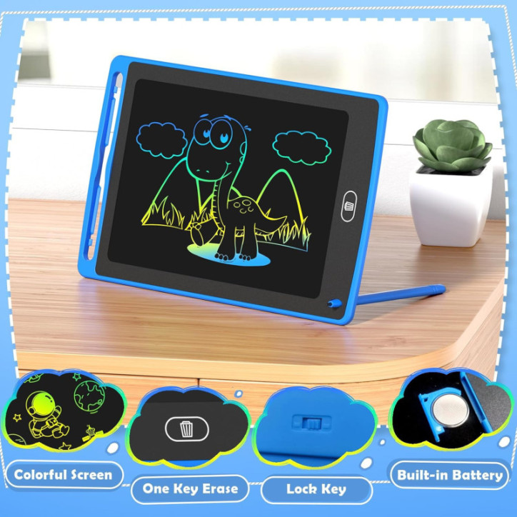 Kids LCD Writing Tablet 4-Pack: Colorful 8.5 Doodle Boards for Creative Fun!