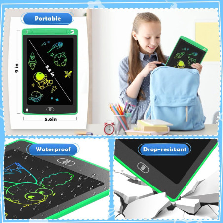 Kids LCD Writing Tablet 4-Pack: Colorful 8.5 Doodle Boards for Creative Fun!