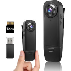 Mini 1080P Police Body Camera with 64GB Memory - Portable & Wearable