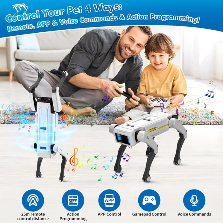 Smart Robot Dog: Interactive Toy with Voice & App Control, STEM Coding, 6-Hour Play! Smart Robot Dog: Interactive Toy with Voice & App Control, STEM Coding, 6-Hour Play!