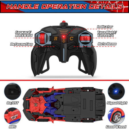 BLUEJAY Transform RC Car 1:18 Scale Remote Control Robot Toy for Boys