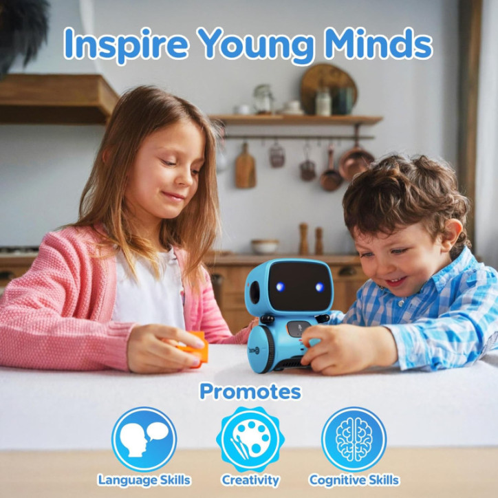 Contixo R1 Robot Interactif Bleu: Jouet Éducatif Intelligent pour Enfants 3-8 ans Contixo R1 Robot Interactif Bleu: Jouet Éducatif Intelligent pour Enfants 3-8 ans