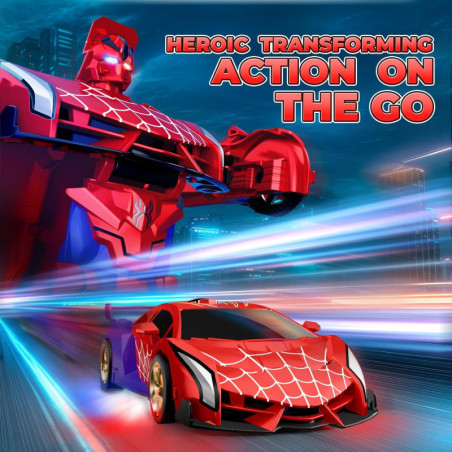Spider Robot RC Car: Transforms, Spins 360, & Lights Up! Cool Toy Gift for Kids