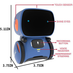 Interactive Robot Toy: Voice & Touch Control, Singing, Dancing, Learning Fun for Kids!