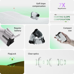 Gogogo Sport Vpro GS24 Golf & Hunting Laser Rangefinder 7X 1200Yard