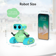 Robot Jouet Rechargeable ALLCELE RC avec Musique & LED